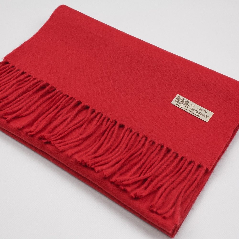 Hot Red Cashmere Scarf